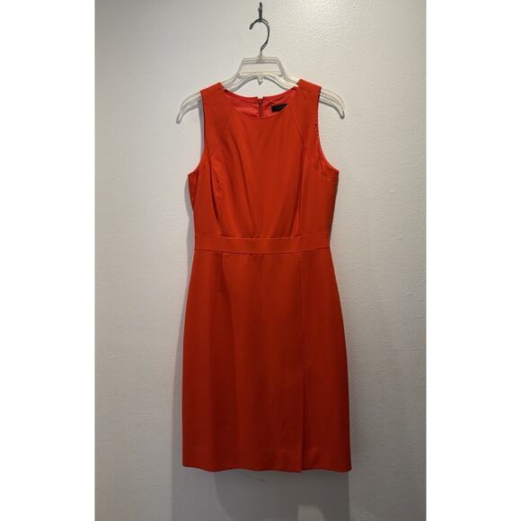 J. Crew Dresses & Skirts - J Crew Size 4 Orange Wool Sheath Dress Sleeveless Style# 06246 Career Work Slit